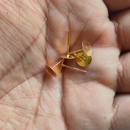 Golden Earring Stud Pack of 50 - Kraft ki Dukaan