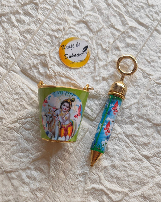 Design Bucket with Pichkari Set A1 - Kraft ki Dukaan