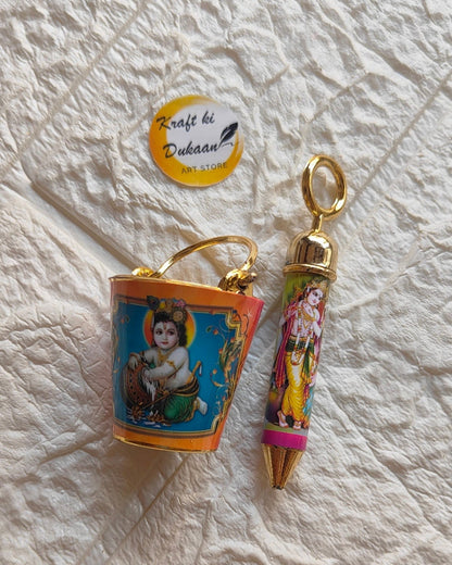 Design Bucket with Pichkari Set A1 - Kraft ki Dukaan