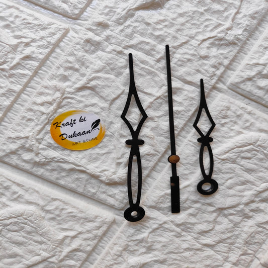 Clock Hands Black Metal C12 - Kraft ki Dukaan