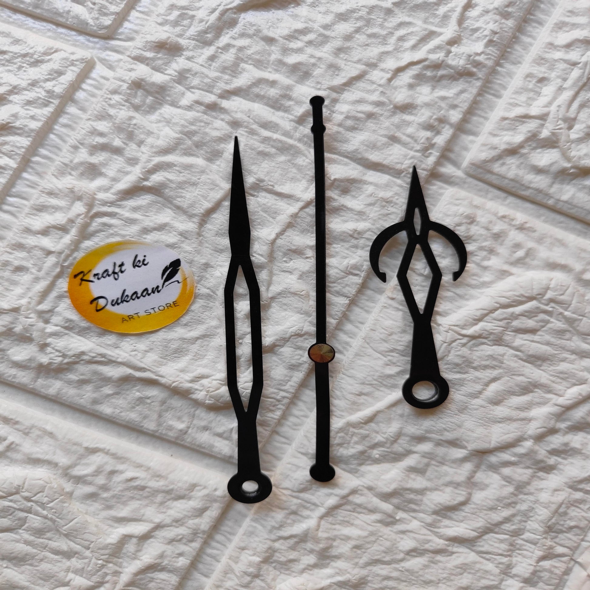 Clock Hands Black Metal C10 - Kraft ki Dukaan