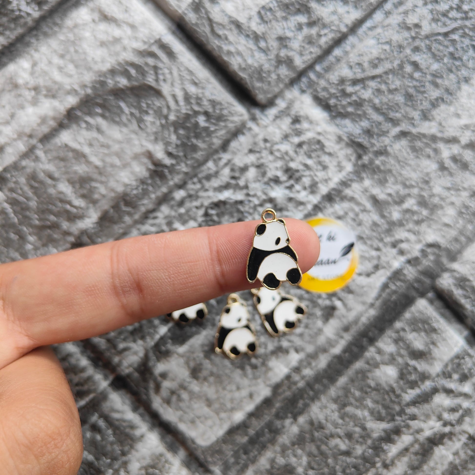 Panda Metal Charms 10PC Set - Kraft ki Dukaan