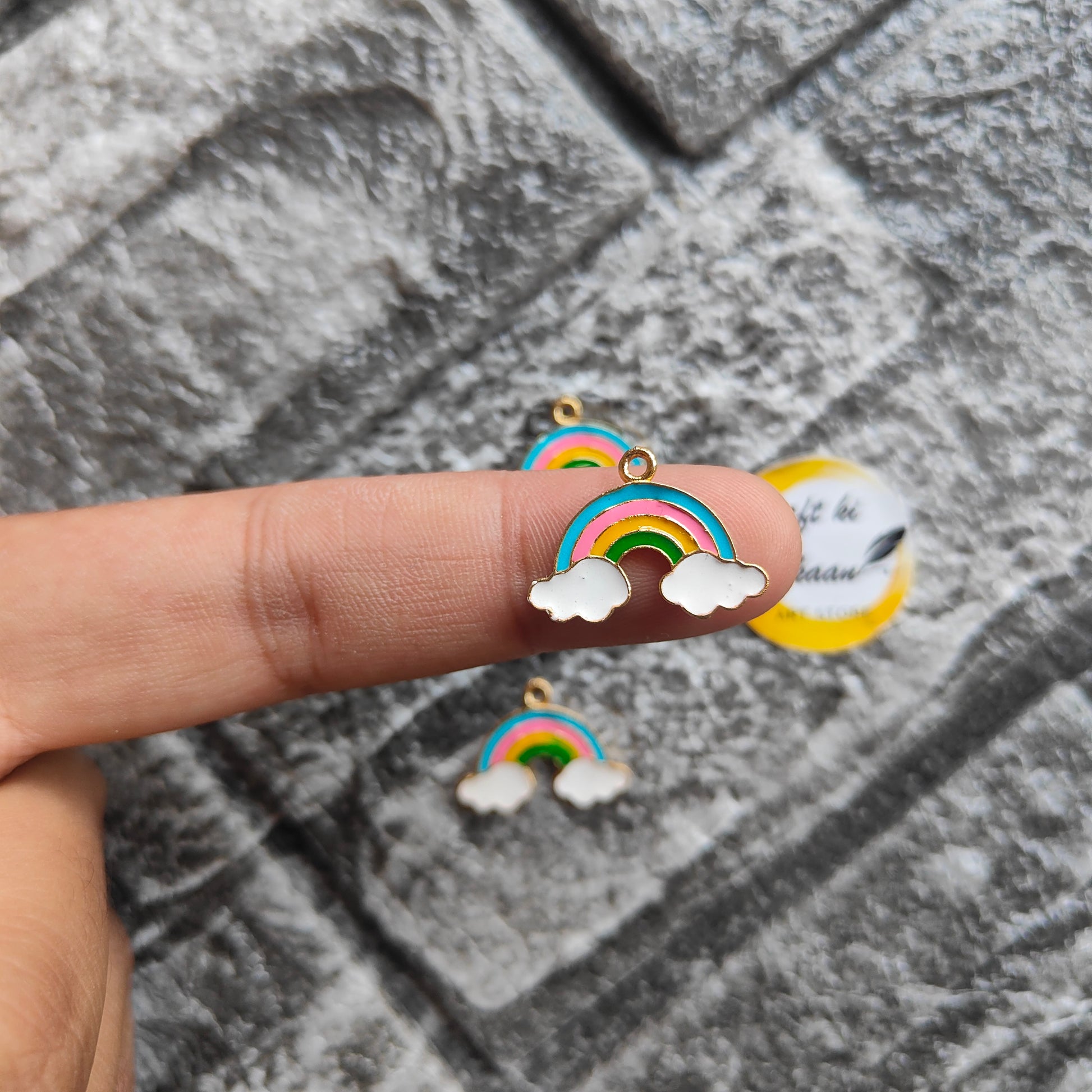 Rainbow Metal Charms 10PC Set A - Kraft ki Dukaan