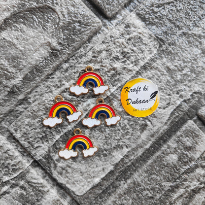 Rainbow Metal Charms 10PC Set B - Kraft ki Dukaan