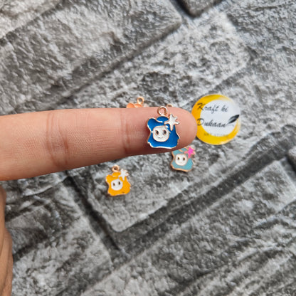 Multi Star Metal Charms 10PC Set - Kraft ki Dukaan
