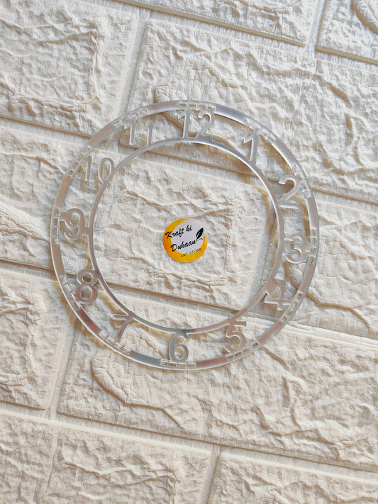 Silver Acrylic Clock Number Ring A2 - Kraft ki Dukaan