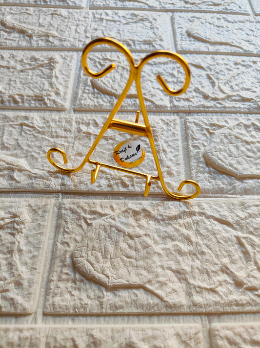 Golden Metal Designer Stand A - Kraft ki Dukaan