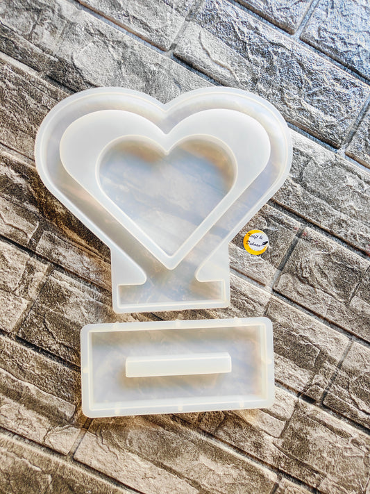Centre Heart with Stand Mould - Kraft ki Dukaan
