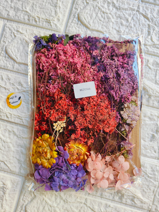 Mix Dry Flower Sheet Big A7 - Kraft ki Dukaan