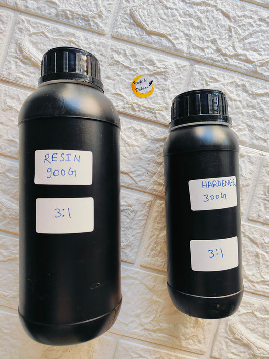Epoxy Resin and Hardener Set 3:1 1.2KG - Kraft ki Dukaan