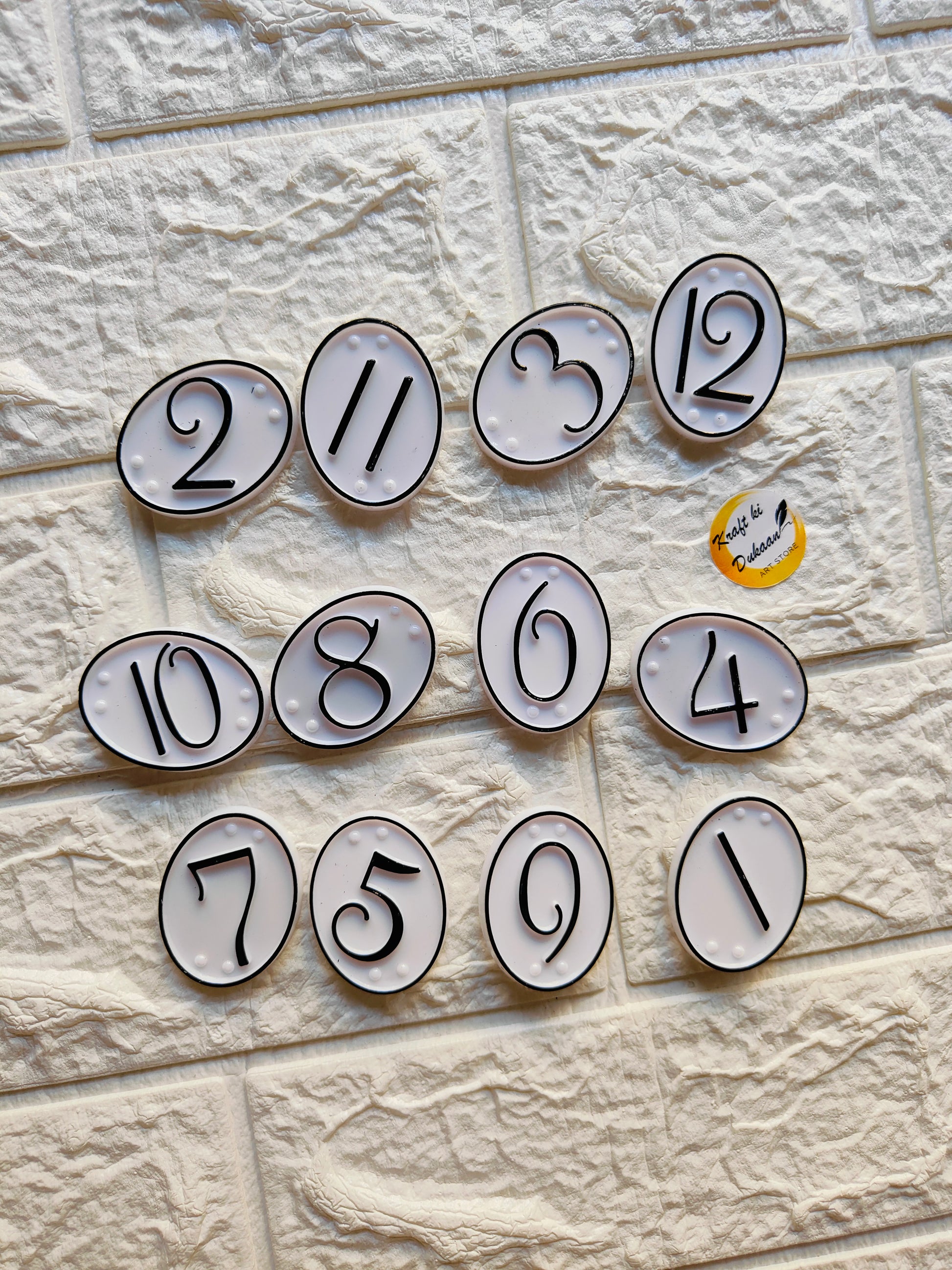Clock Numbers Set A3 - Kraft ki Dukaan