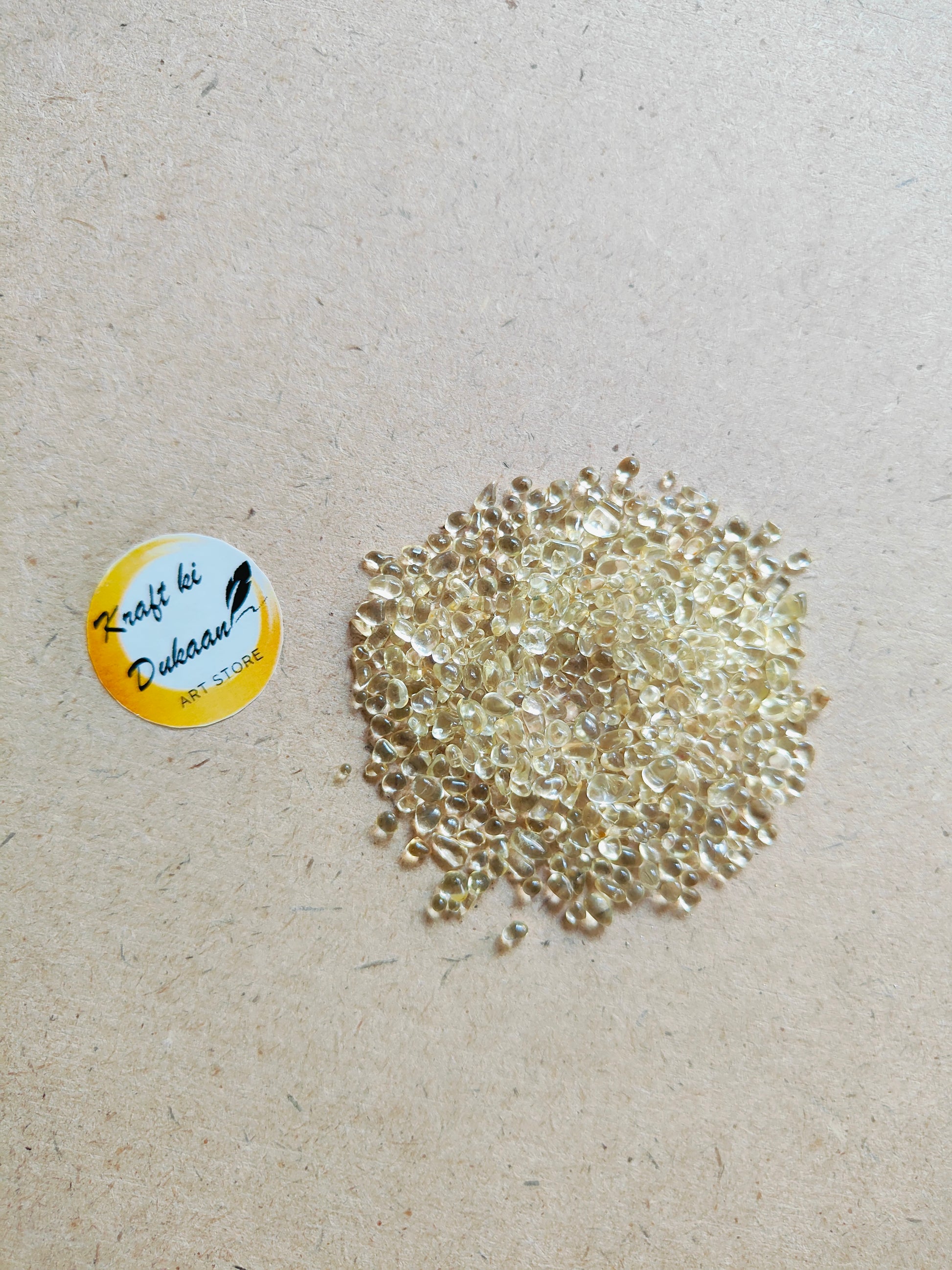 Yellow Glass Crystals - Kraft ki Dukaan