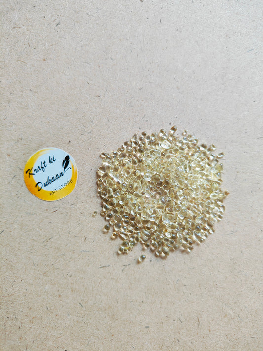 Yellow Glass Crystals - Kraft ki Dukaan