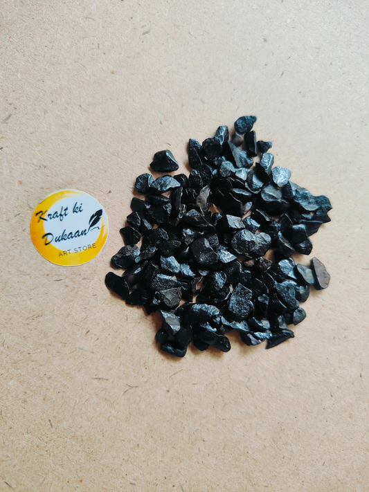 Natural Black Agate Stones - Kraft ki Dukaan