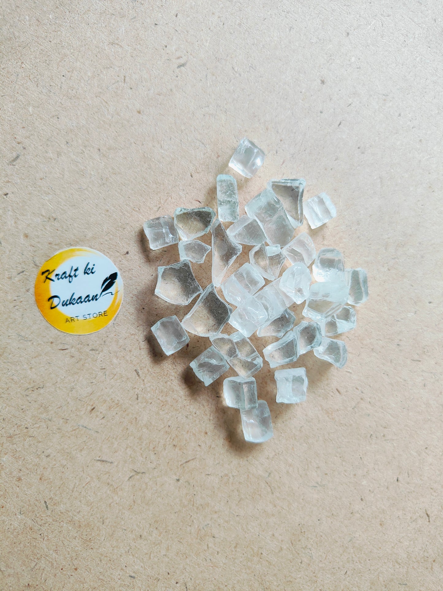Transparent Crystal Stones 6-8mm - Kraft ki Dukaan