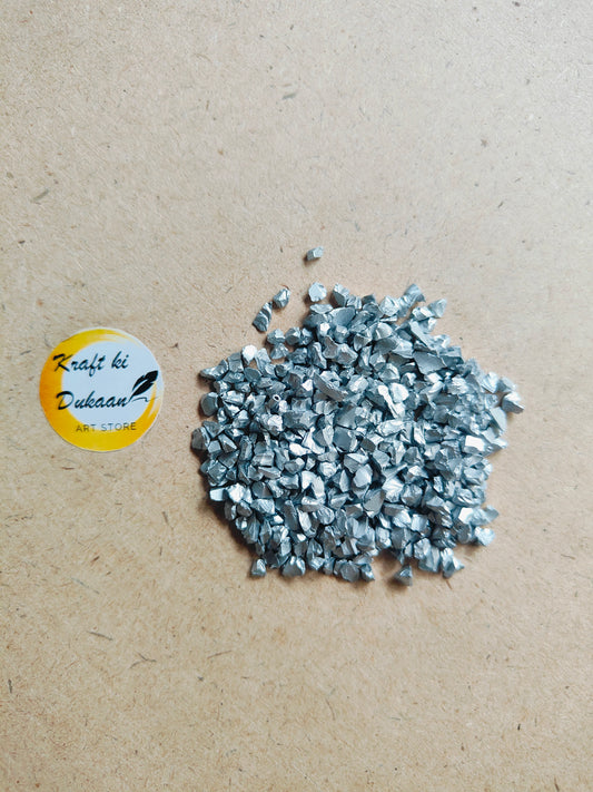 Glass Colour Stones Silver - Kraft ki Dukaan
