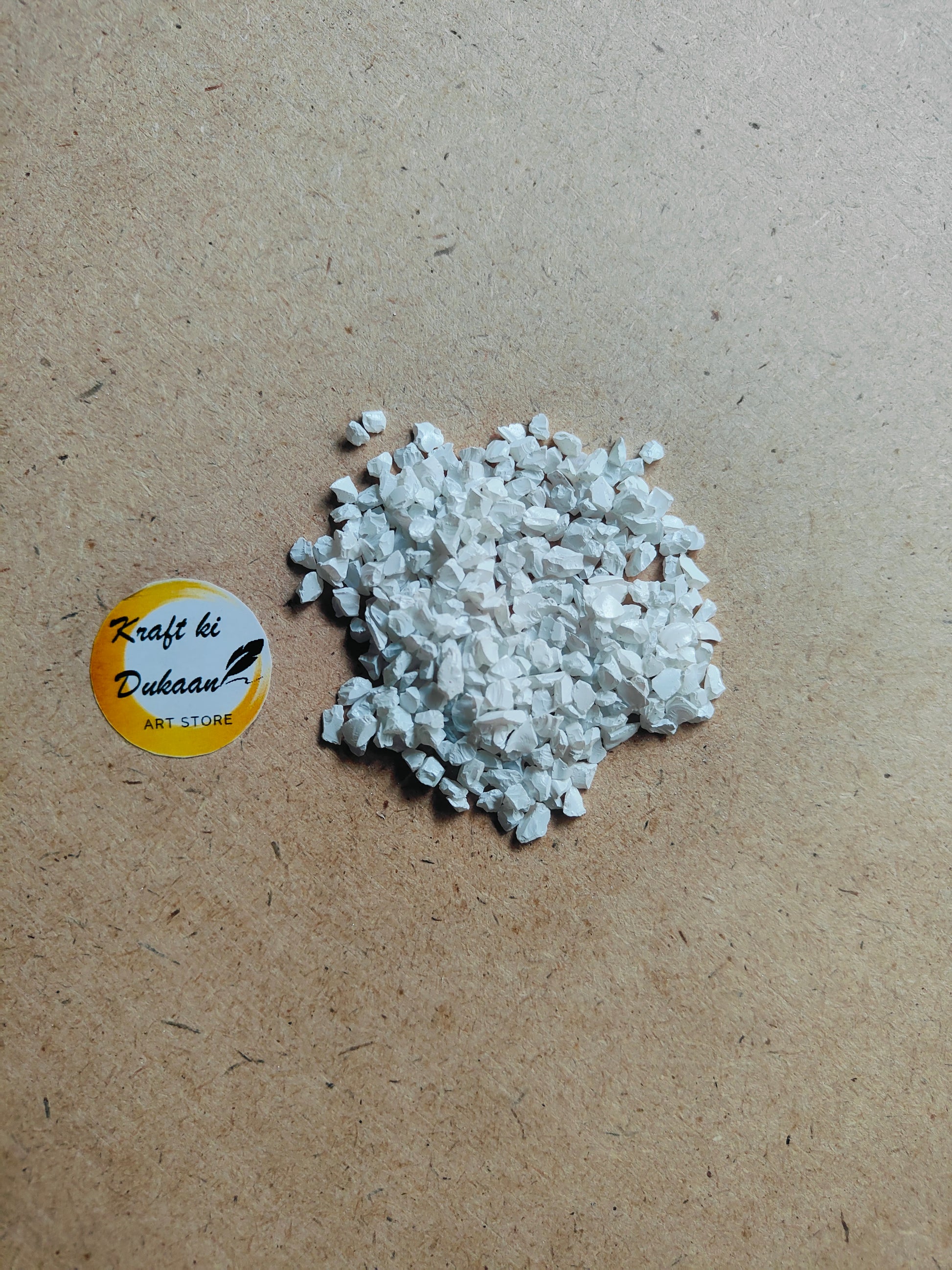 Glass Colour Stones White - Kraft ki Dukaan