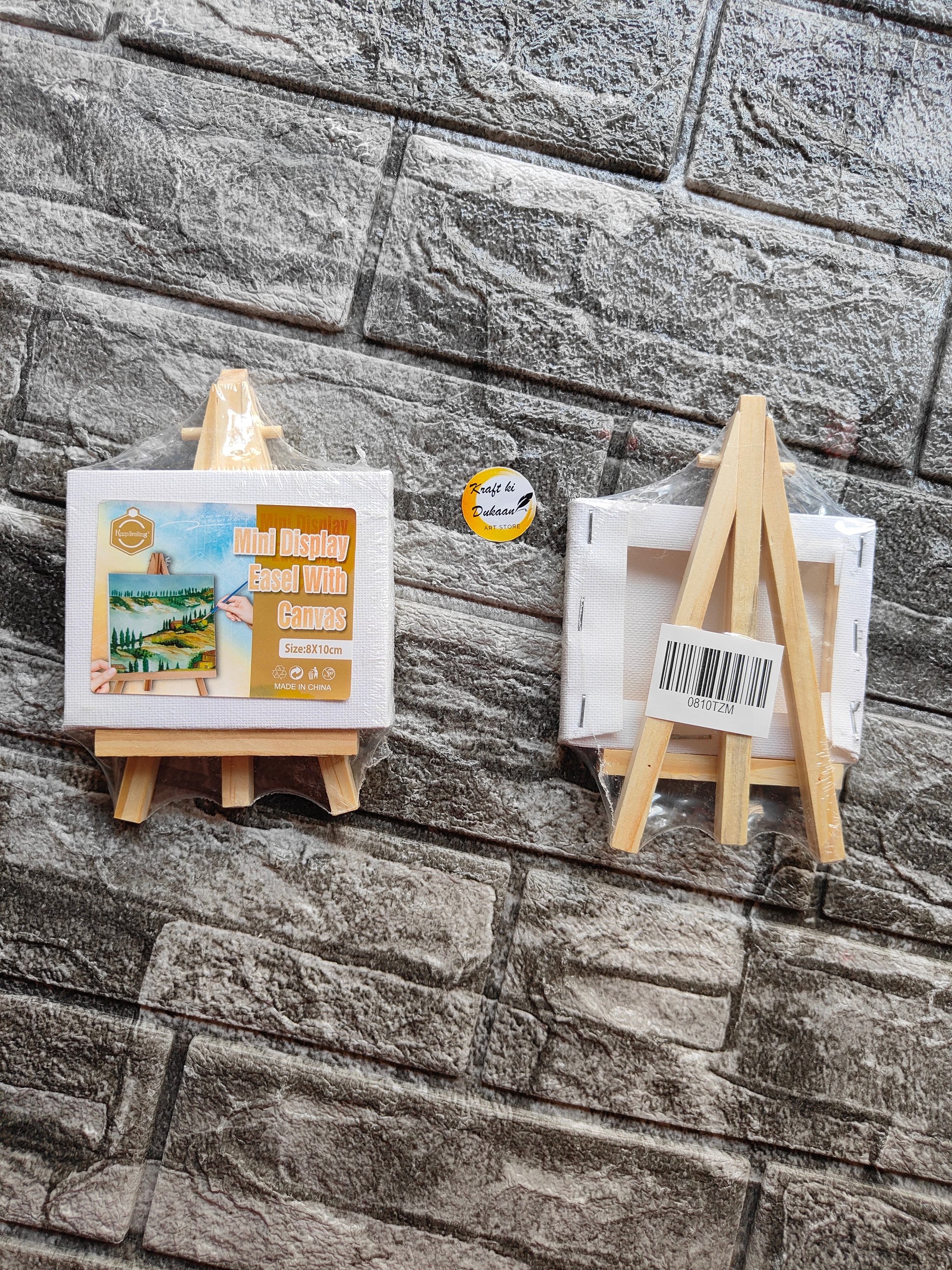Mini Canvas and Easel White (8x10CM) - Kraft ki Dukaan