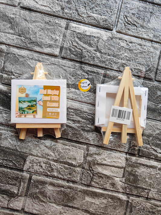 Mini Canvas and Easel White (8x10CM) - Kraft ki Dukaan
