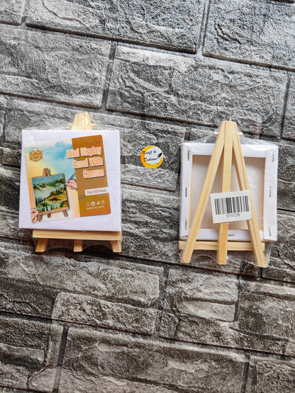 Mini Canvas and Easel White (10x10CM) - Kraft ki Dukaan