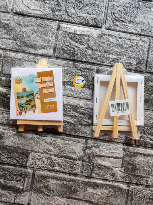 Mini Canvas and Easel White (10x10CM) - Kraft ki Dukaan