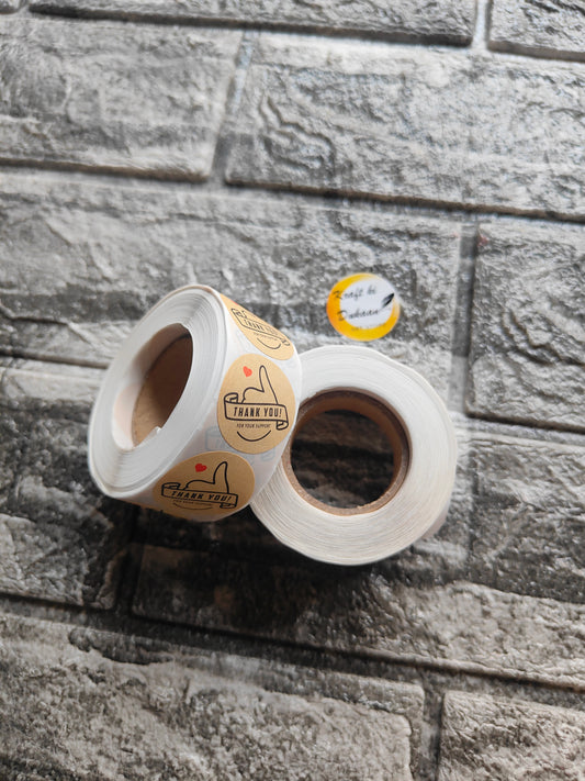 Thank You Stickers Tape A5 - Kraft ki Dukaan