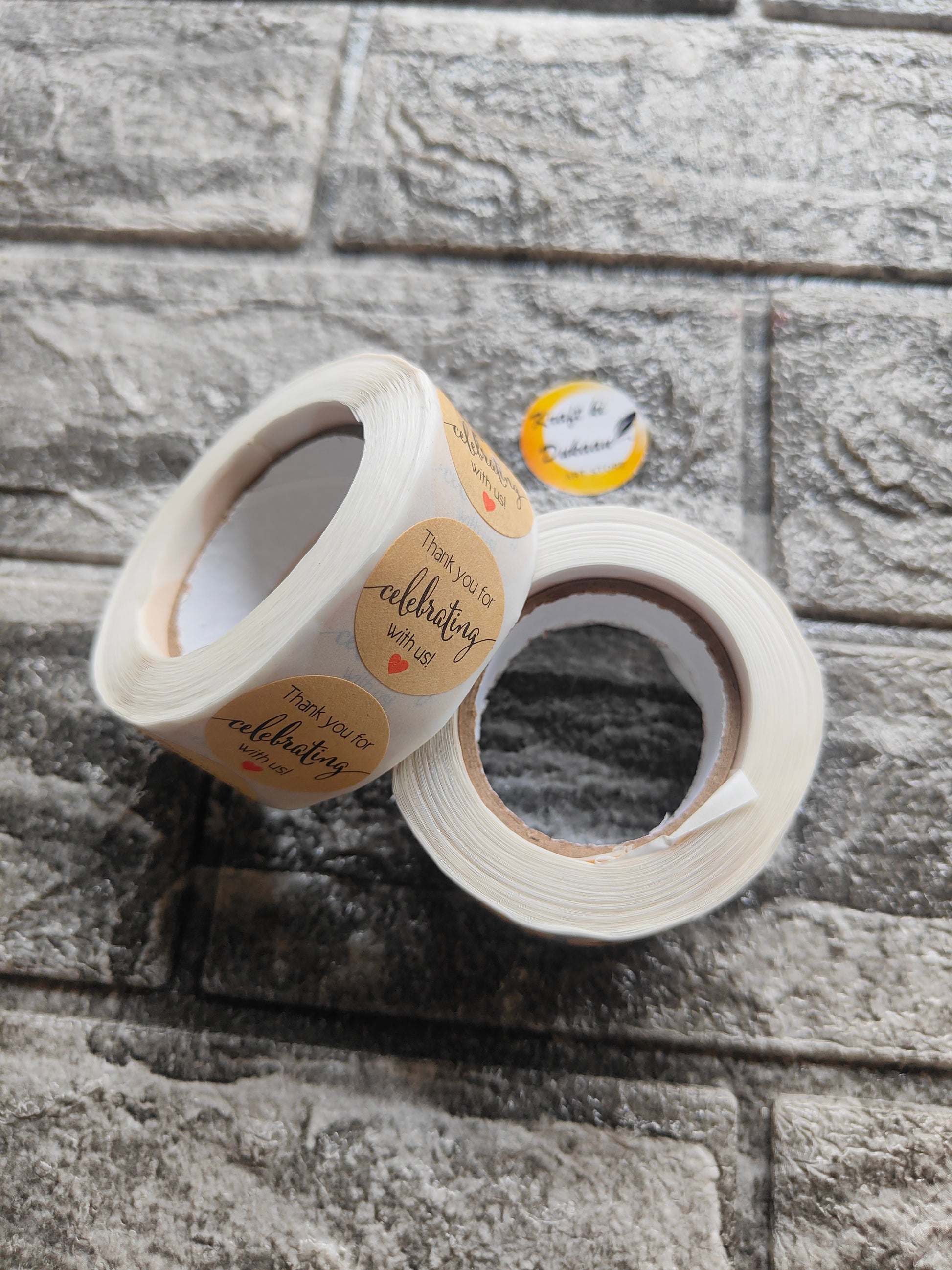 Thank You Stickers Tape A4 - Kraft ki Dukaan