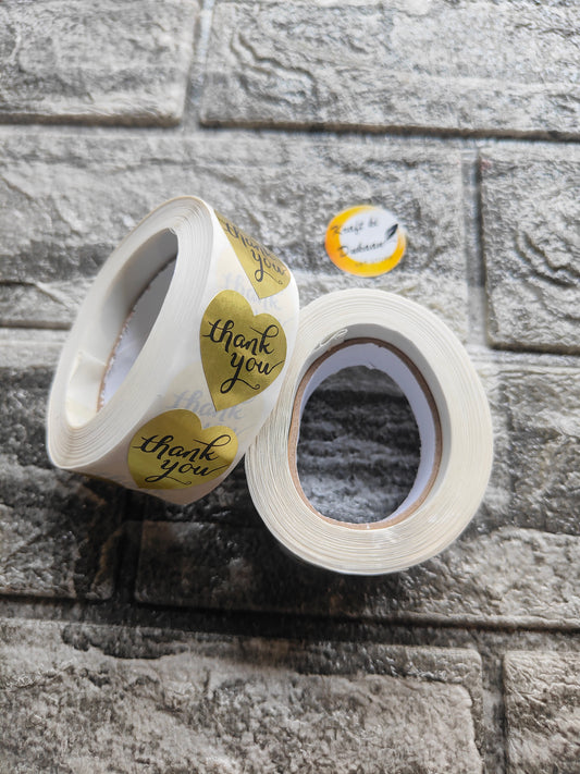 Thank You Stickers Tape B4 - Kraft ki Dukaan