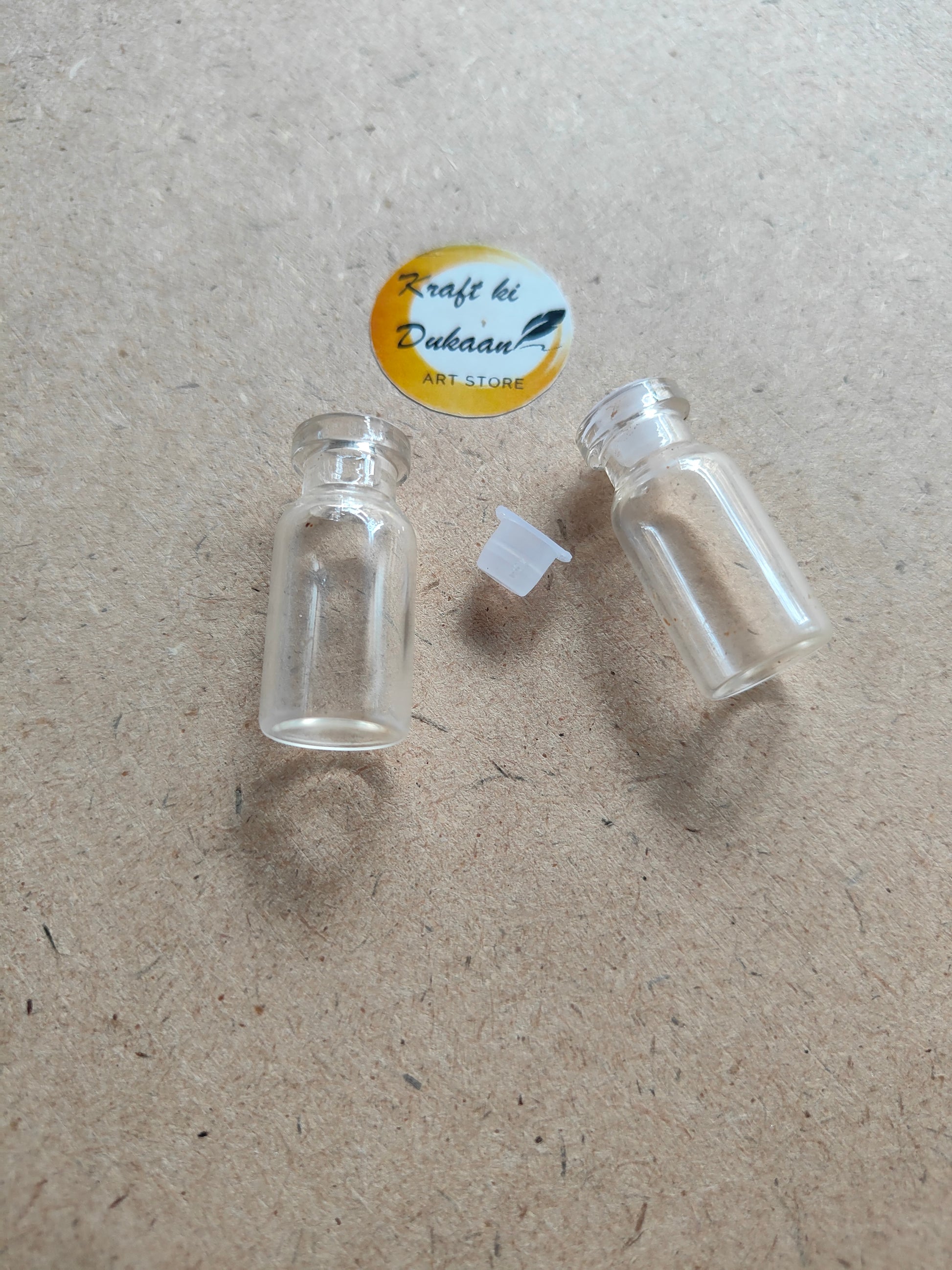 Glass Bottle Rubber Lid Pack of 12 - Kraft ki Dukaan