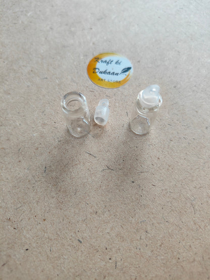 Mini Glass Bottle Rubber Lid Pack of 50 - Kraft ki Dukaan