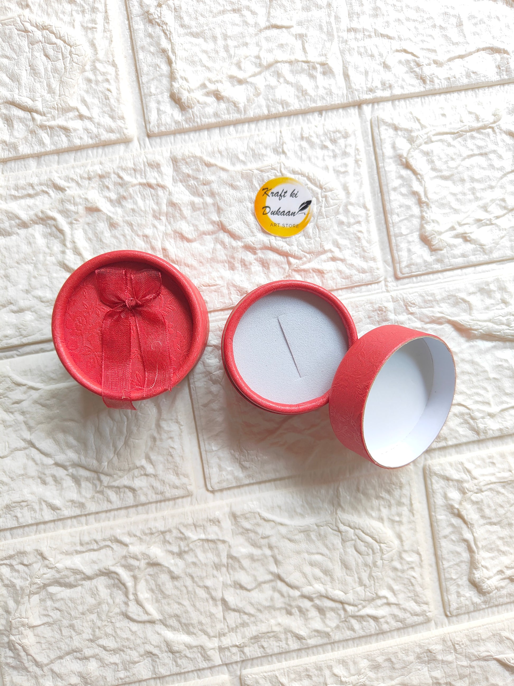 Round Ring Box Red - Kraft ki Dukaan