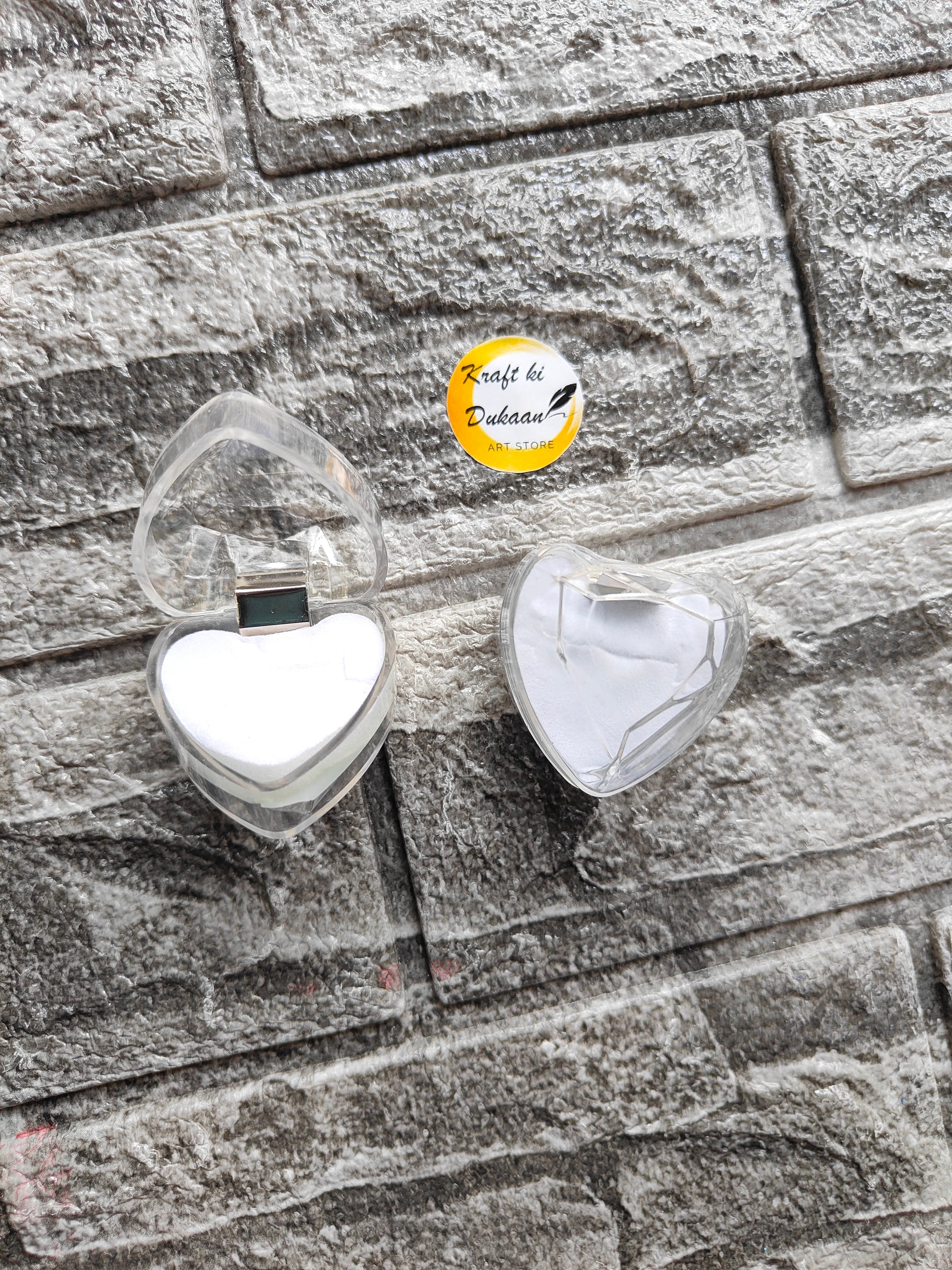 Acrylic Ring Box Heart - Kraft ki Dukaan