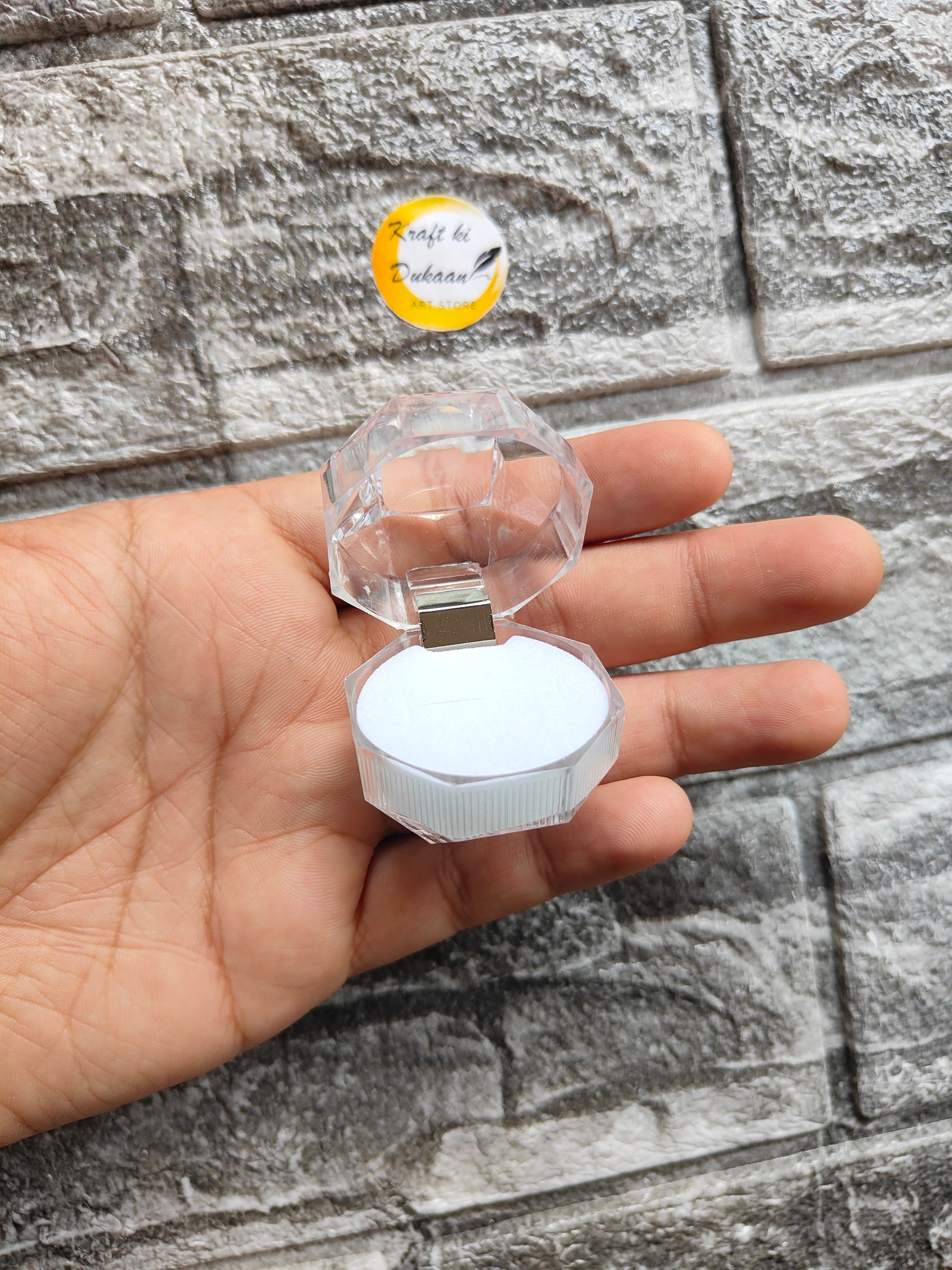 Acrylic Ring Box Round - Kraft ki Dukaan