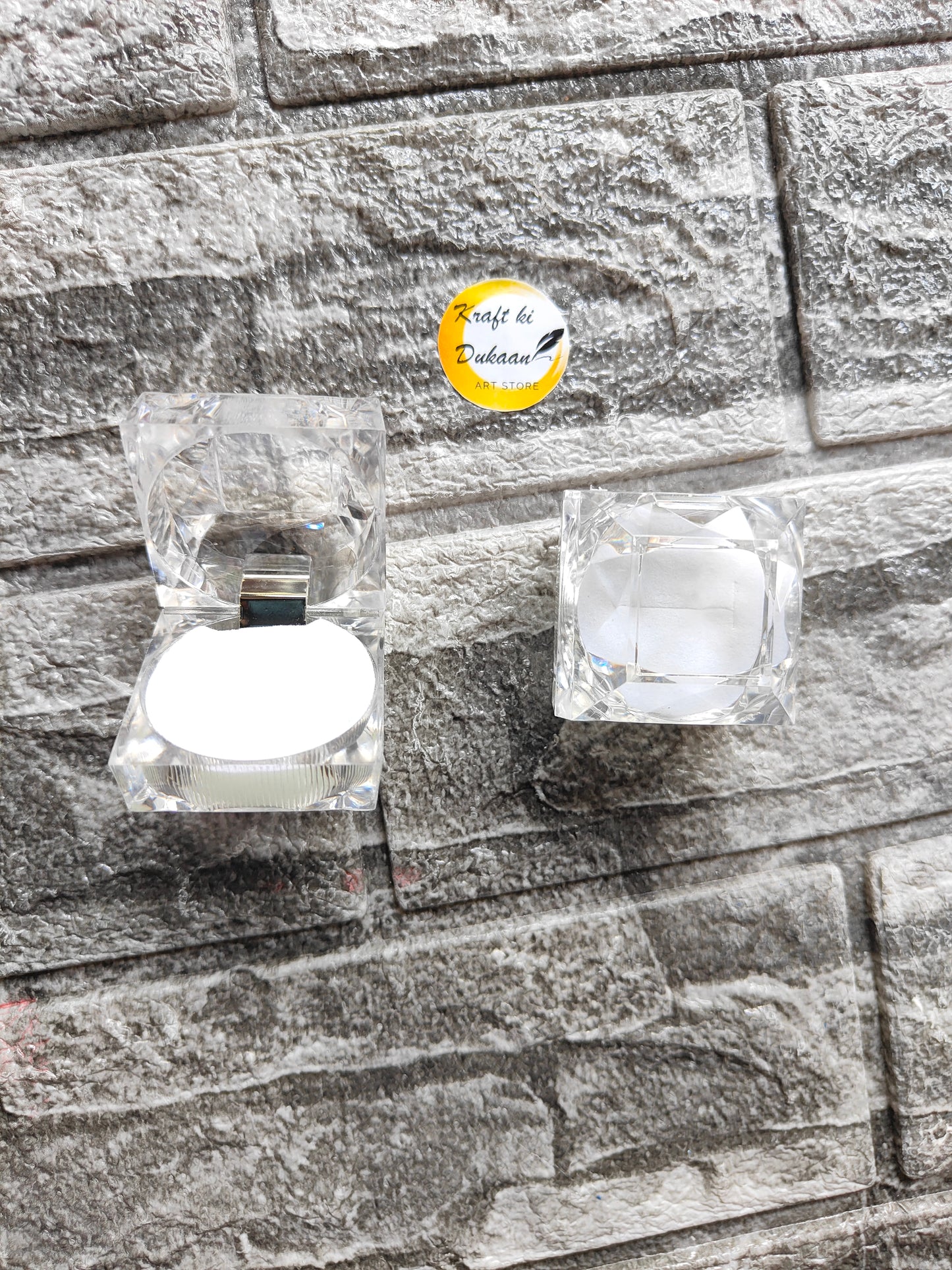 Acrylic Ring Box Square - Kraft ki Dukaan