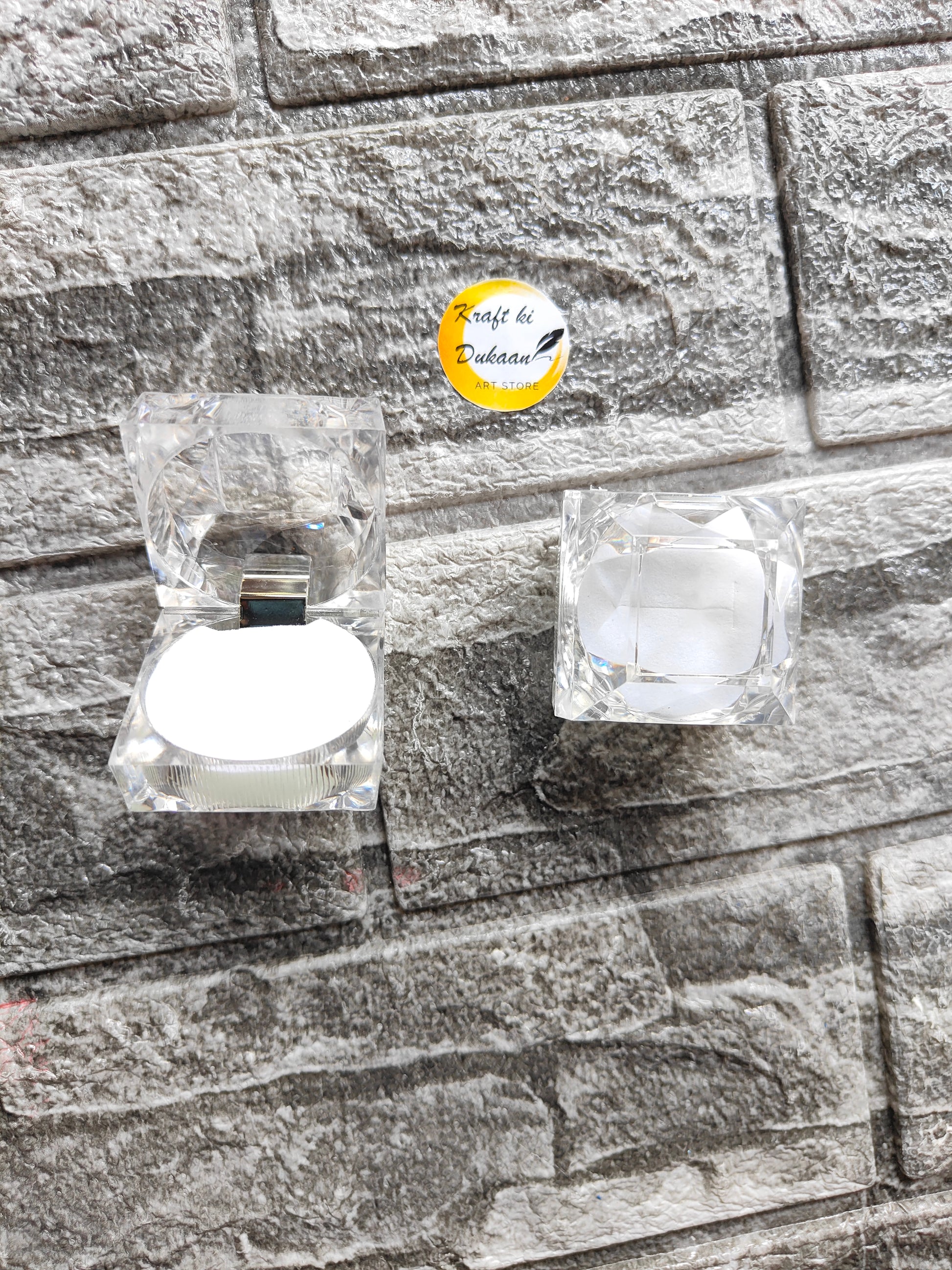 Acrylic Ring Box Square - Kraft ki Dukaan