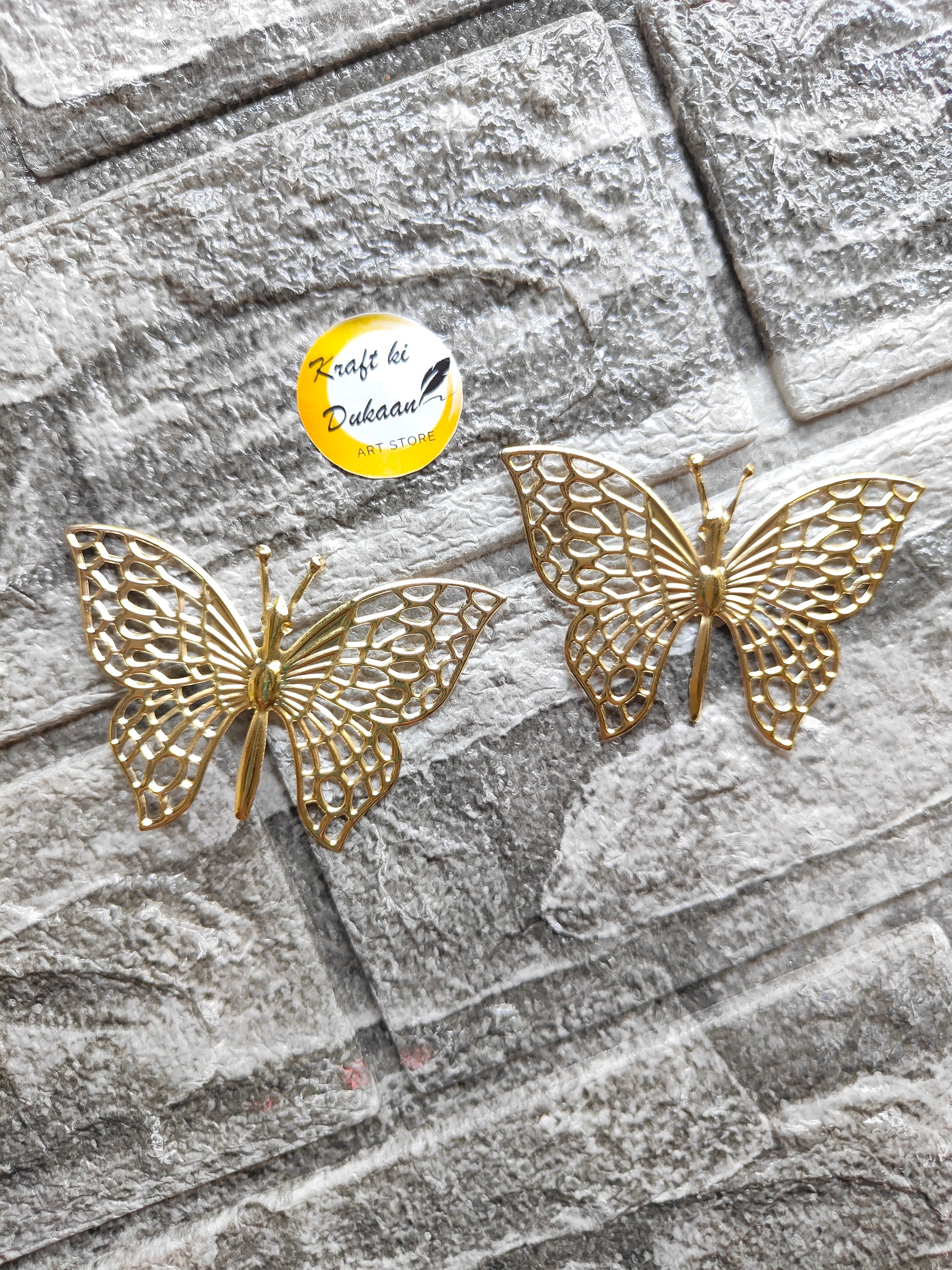 Metal Butterfly Charms pack of 25 - Kraft ki Dukaan