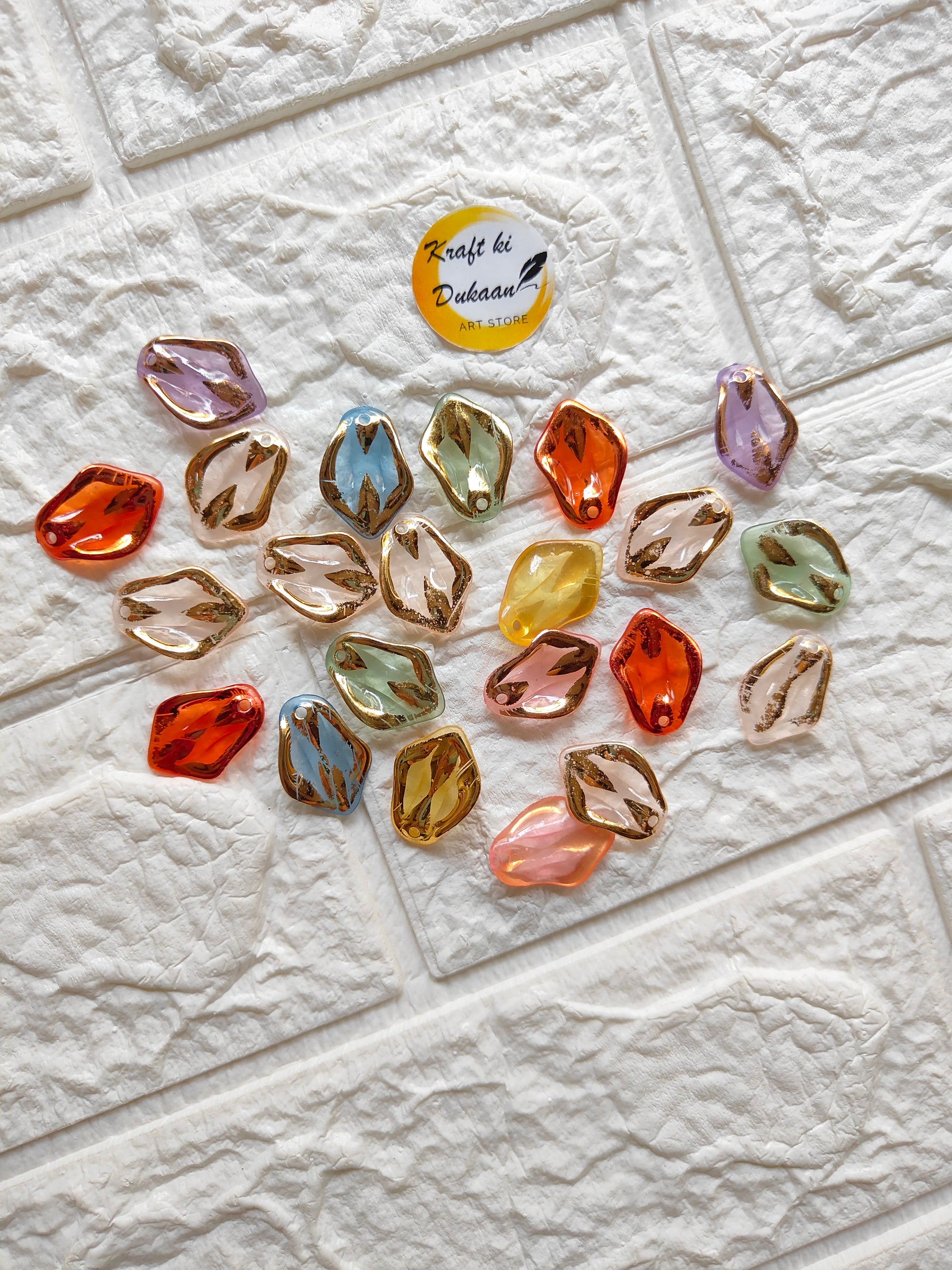 Leaf Beads pack of 50 - Kraft ki Dukaan
