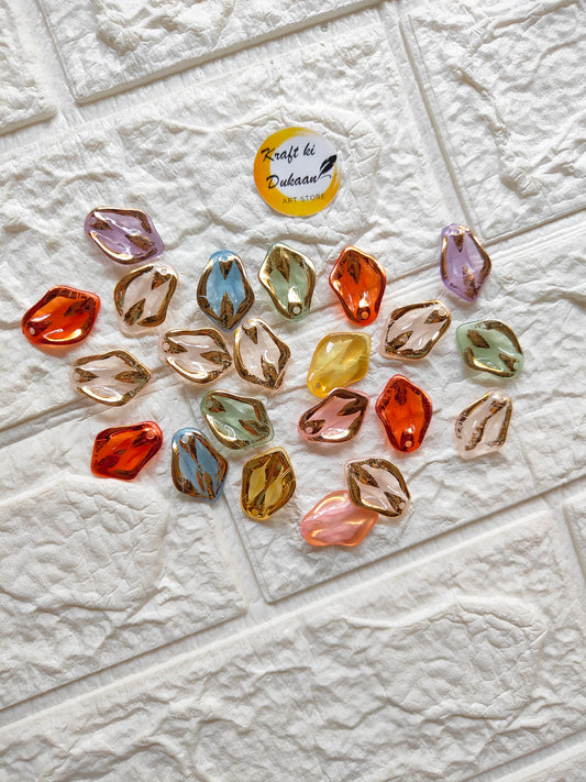 Leaf Beads pack of 50 - Kraft ki Dukaan