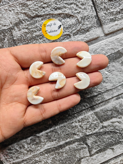 Marble Beads Fortune Cookie Pack of 25 - Kraft ki Dukaan