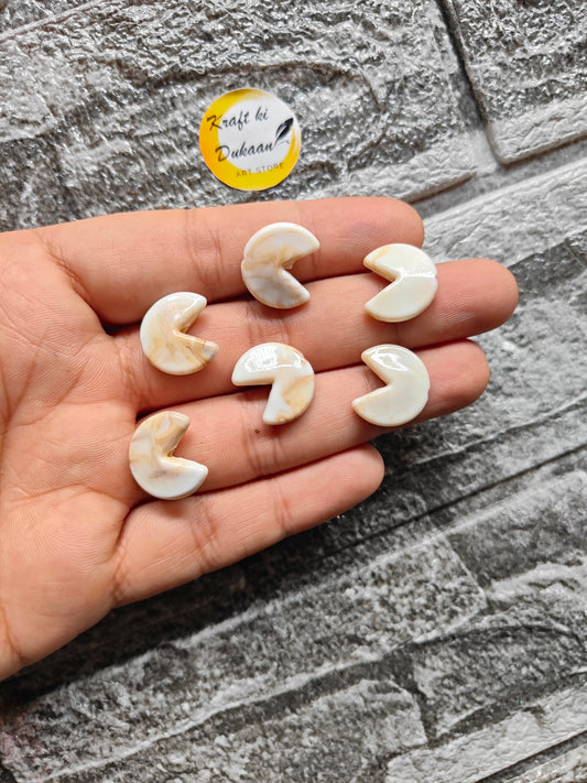 Marble Beads Fortune Cookie Pack of 25 - Kraft ki Dukaan