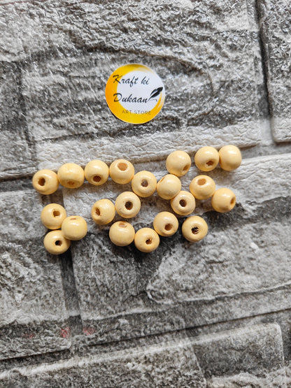 Wooden Round Beads - Kraft ki Dukaan