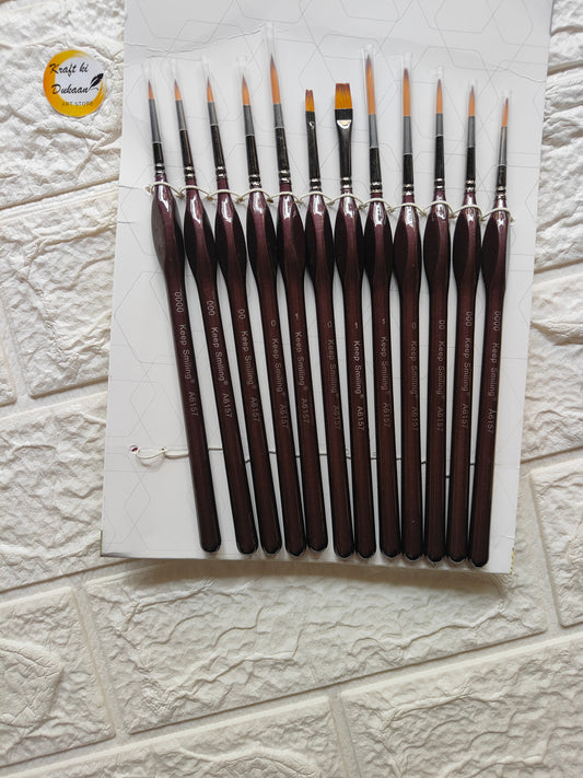 Detail Liner Brush 12PC Set - Kraft ki Dukaan