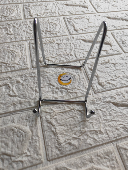 Silver Metal Stand D - Kraft ki Dukaan