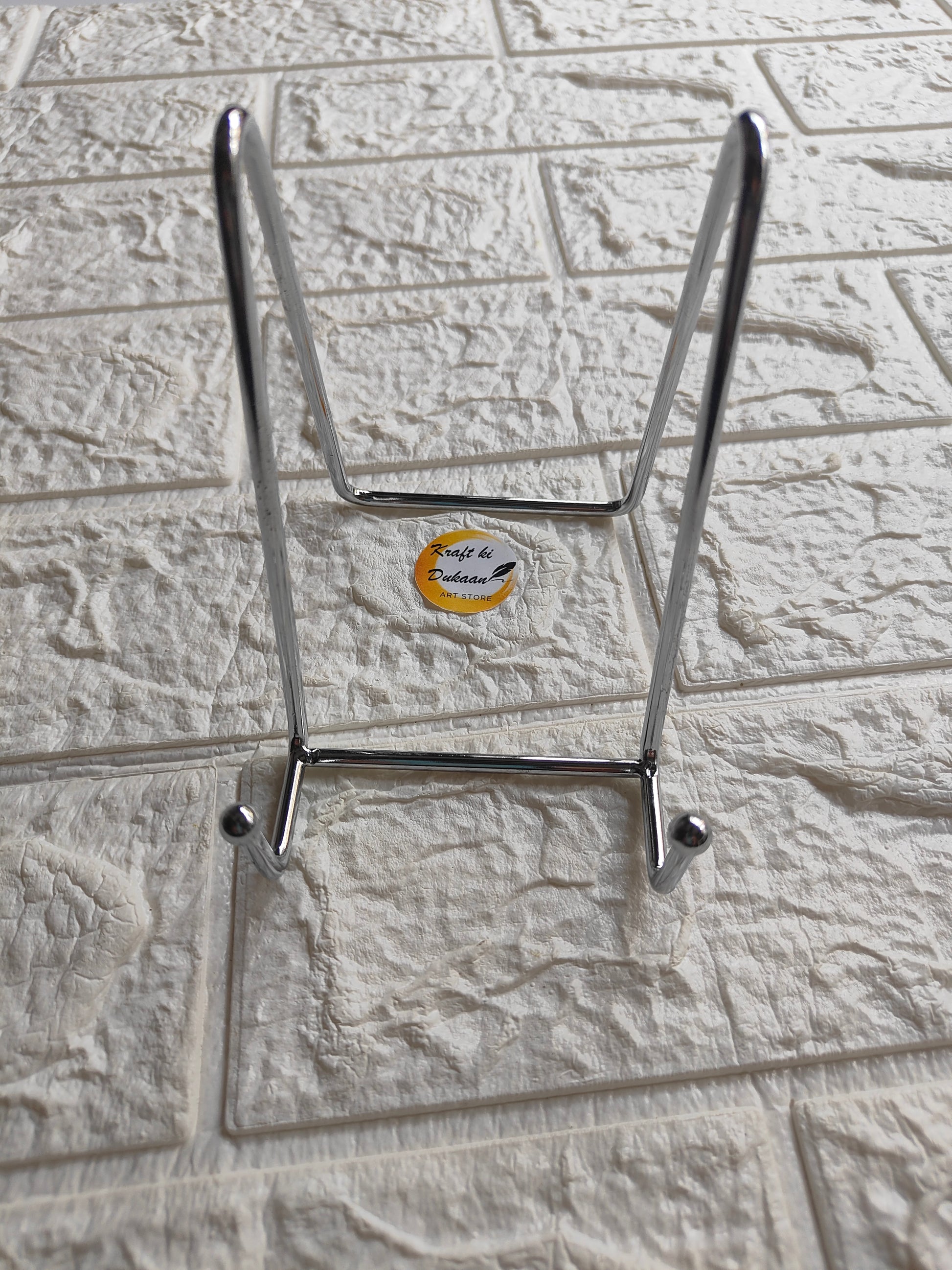 Silver Metal Stand D - Kraft ki Dukaan