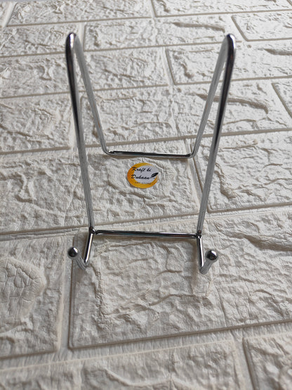 Silver Metal Stand D - Kraft ki Dukaan