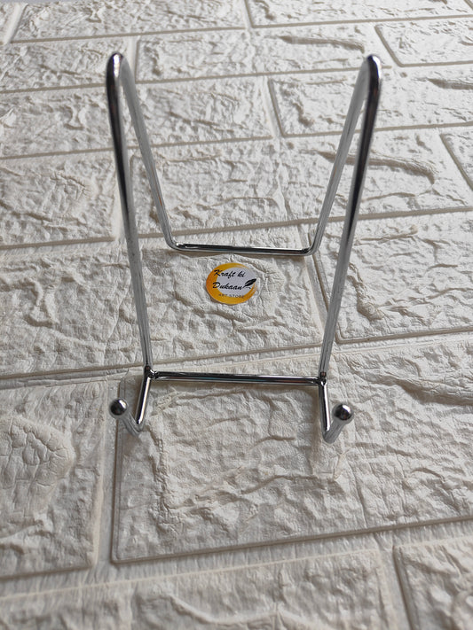 Silver Metal Stand D - Kraft ki Dukaan