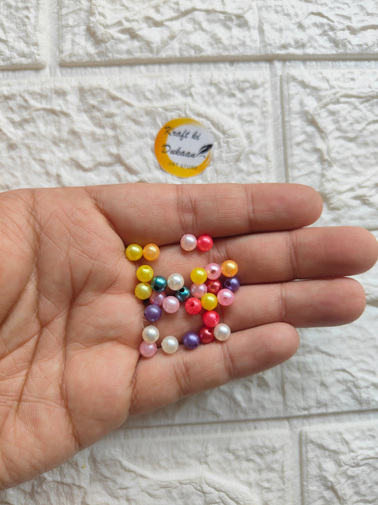 Multi Colour Pearl Beads - Kraft ki Dukaan