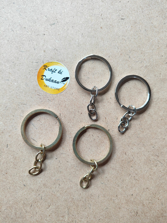Keychain Ring Flat Pack of 50 - Kraft ki Dukaan