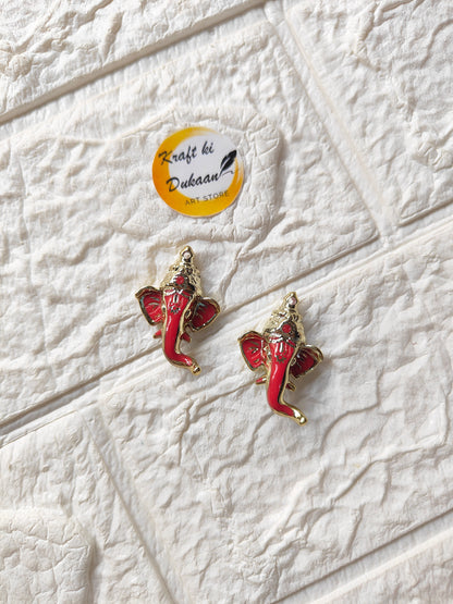 Red Ganpati Face Small Pack of 25 - Kraft ki Dukaan