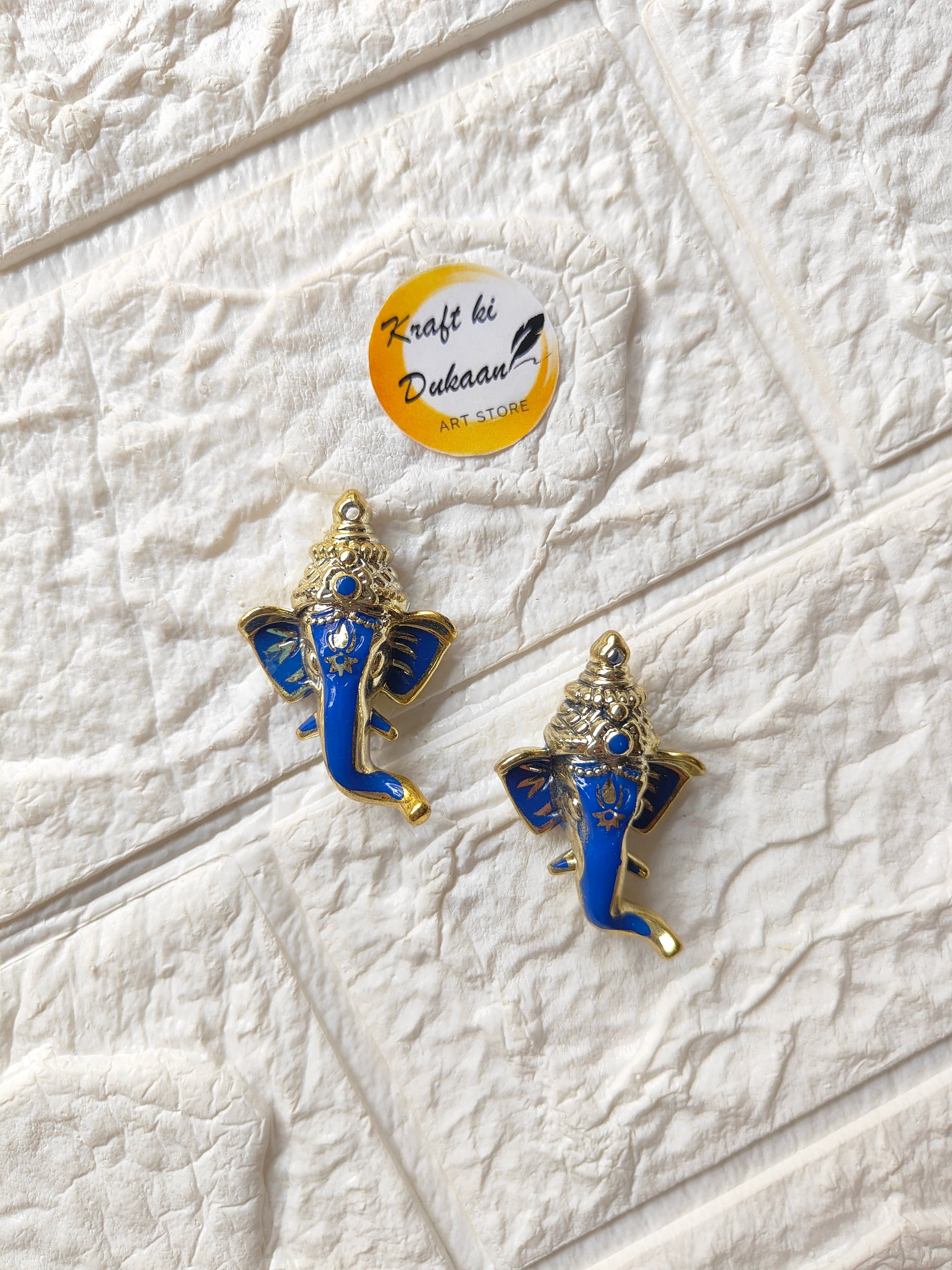 Blue Ganpati Face Pack of 25 - Kraft ki Dukaan